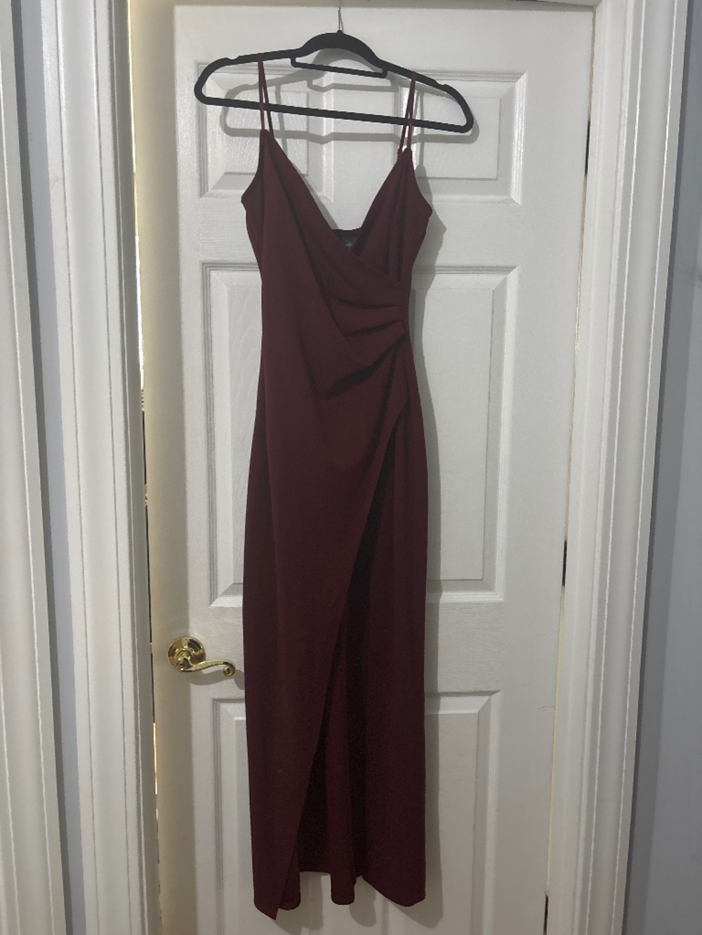 Maroon prom dress